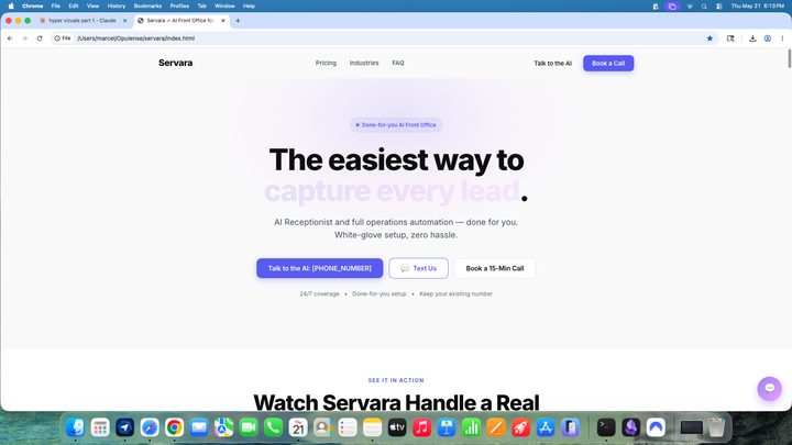 Website design example